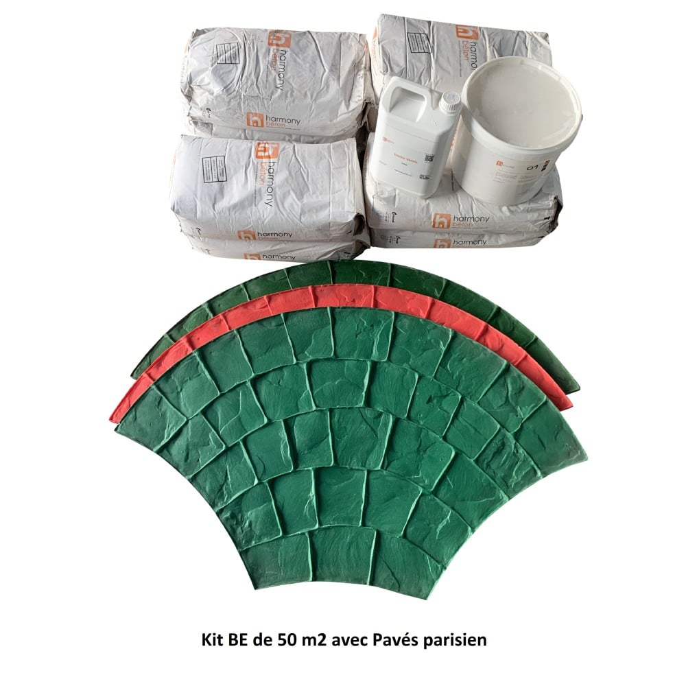Imprinted concrete kit - Parisian Cobblestones