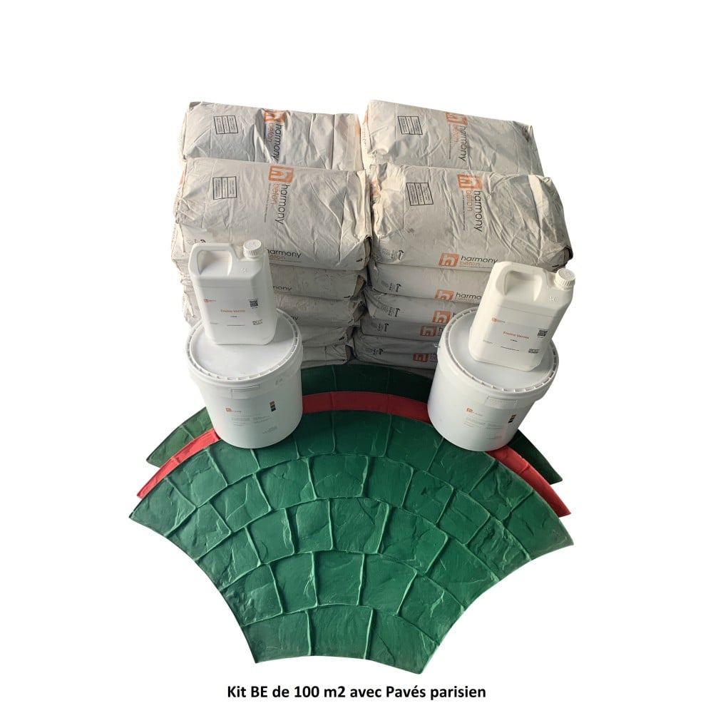 Imprinted concrete kit - Parisian Cobblestones