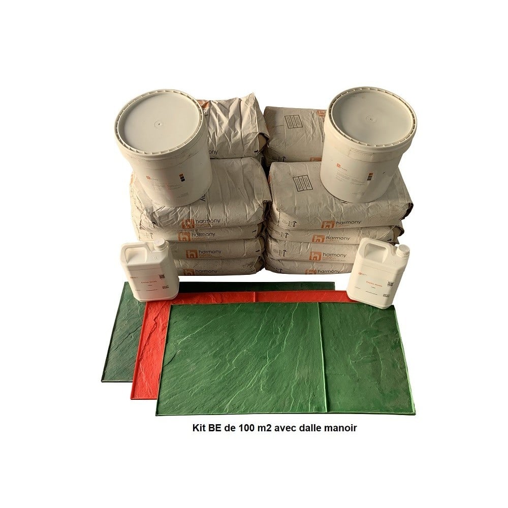 Kit béton empreinte aspect Dalle manoir