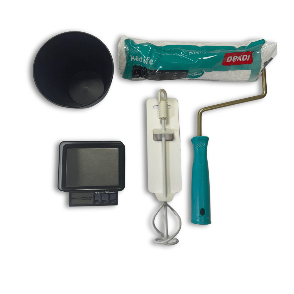 Kit outils pour vernis bi composant