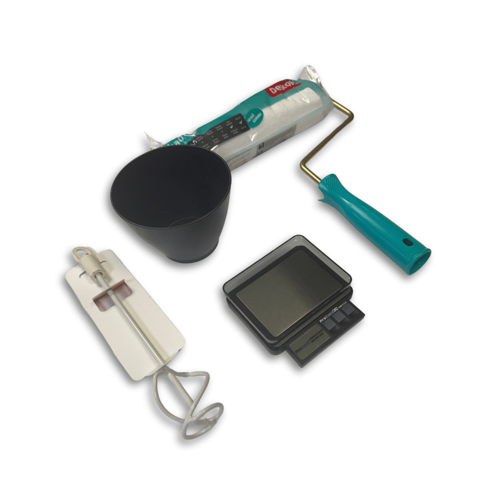 Kit outils pour vernis bi composant