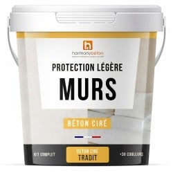 Béton ciré mur - Kit complet protection légère