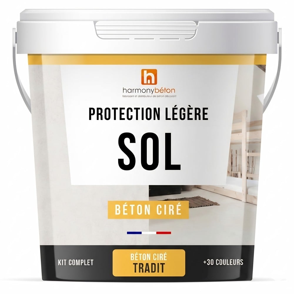 Béton ciré TRADIT sol - Kit complet protection légère