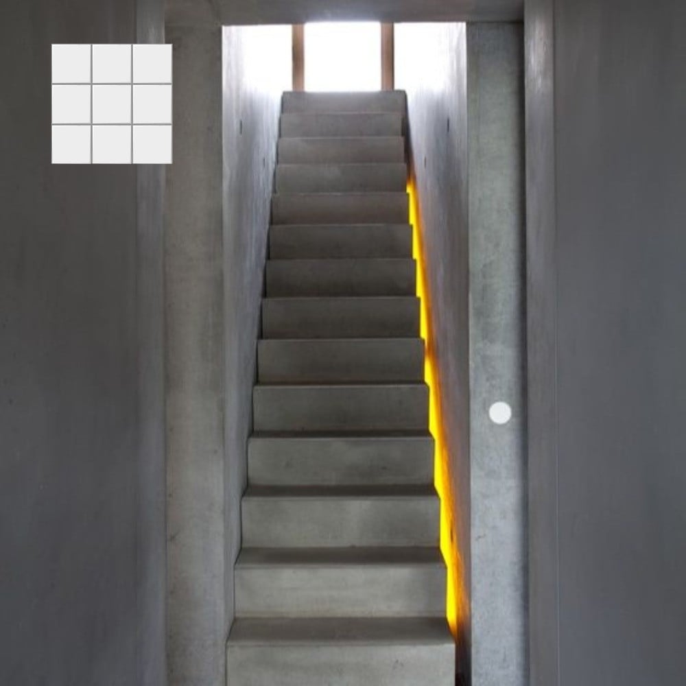 Béton ciré escalier carrelé - couleur BC04