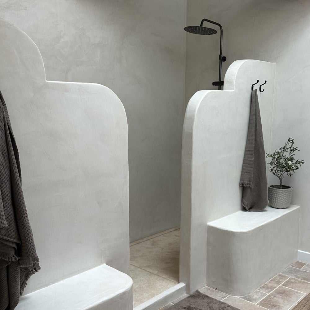 Béton ciré salle de bain universel - douche couleur BC02
