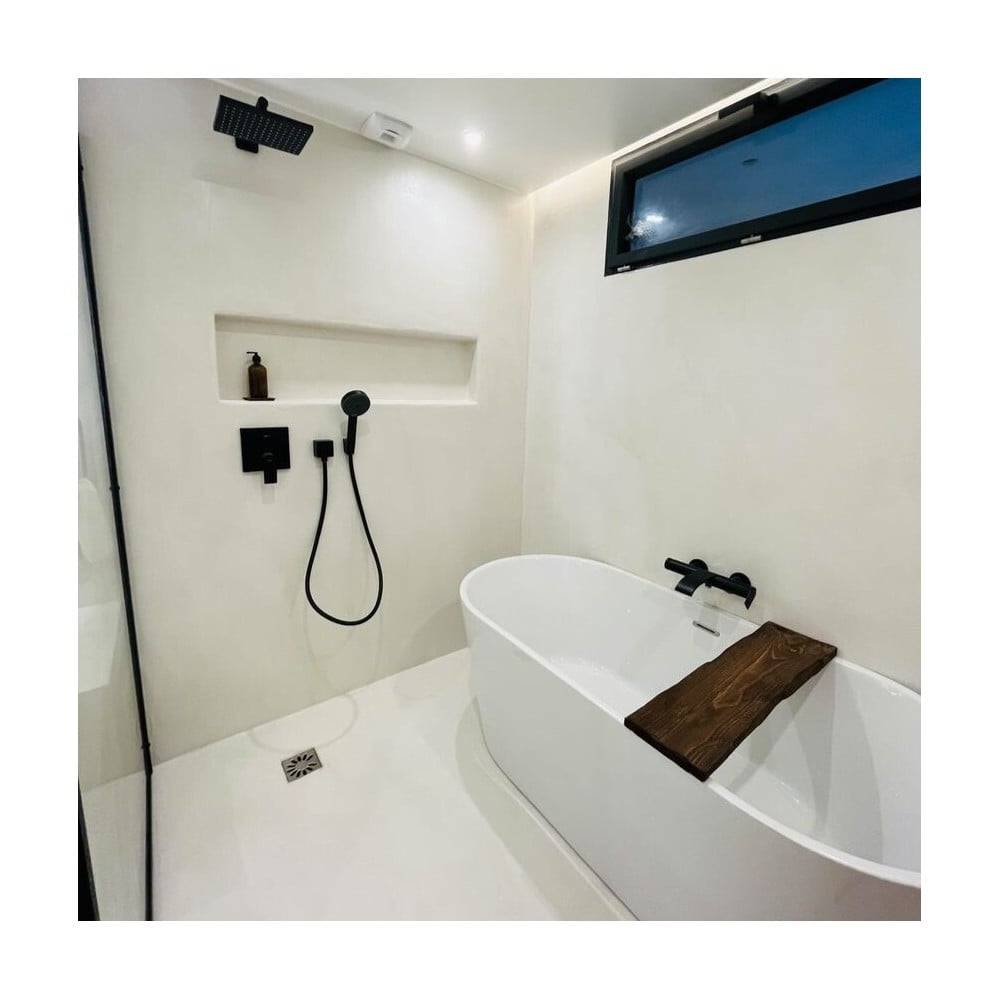 Béton ciré salle de bain universel - douche couleur BC02