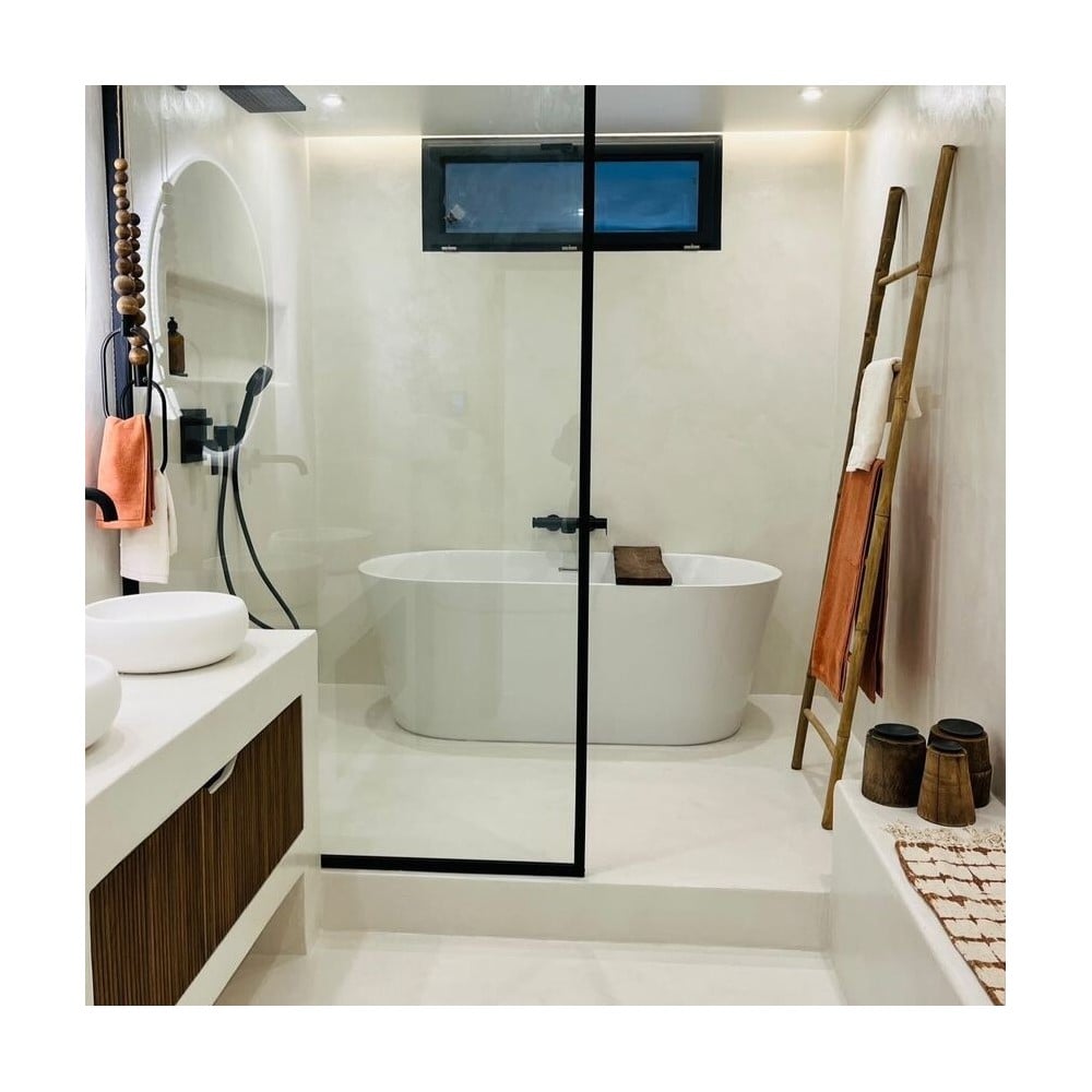 Béton ciré salle de bain universel - douche et sol couleur BC02