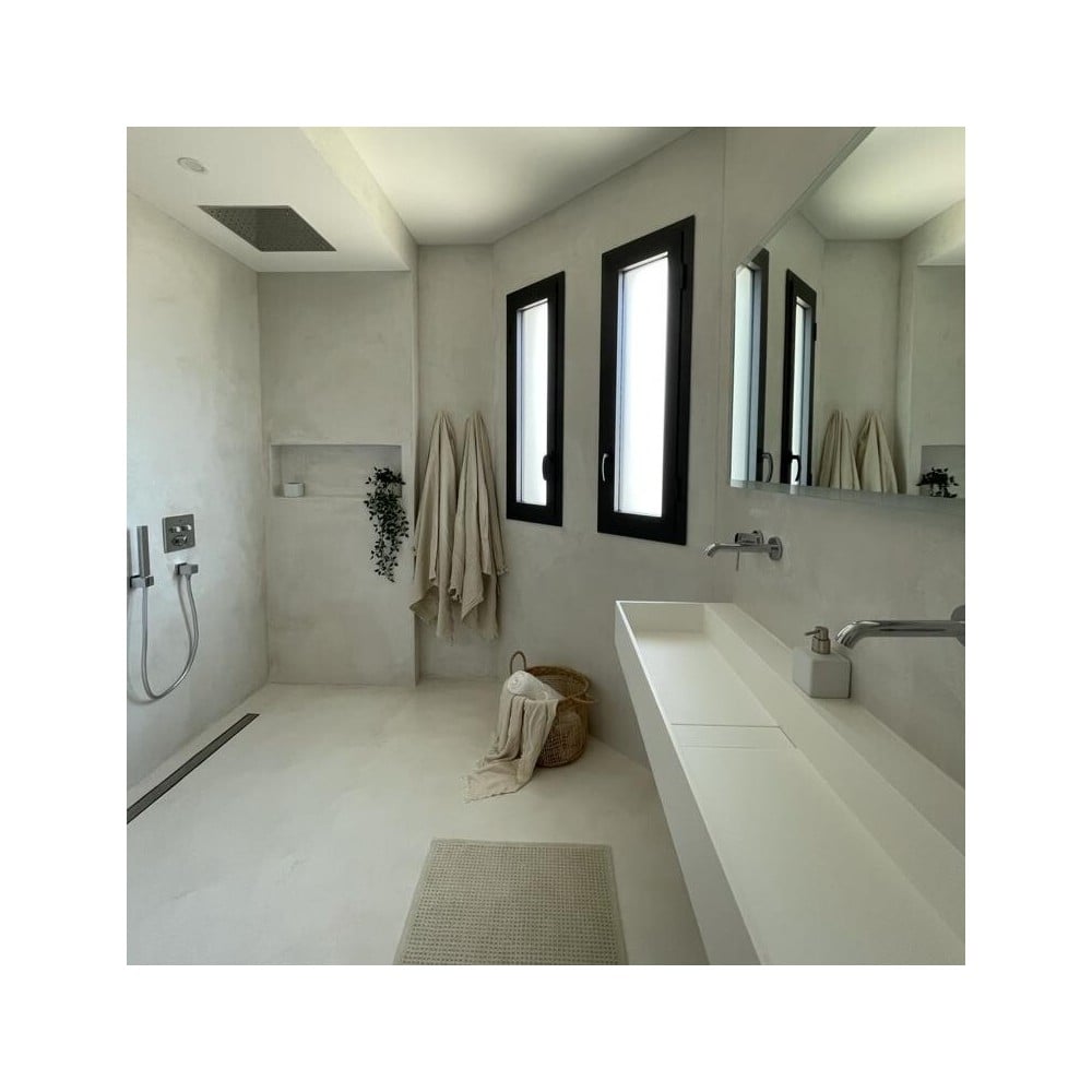 Béton ciré salle de bain universel - douche et sol couleur BC02