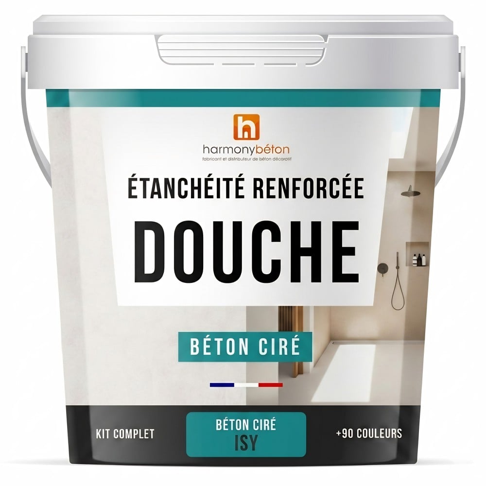 Béton ciré ISY douche avec étanchéité - kit complet