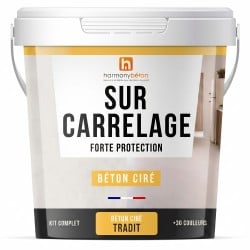 Béton ciré sur carrelage - Kit universel forte protection