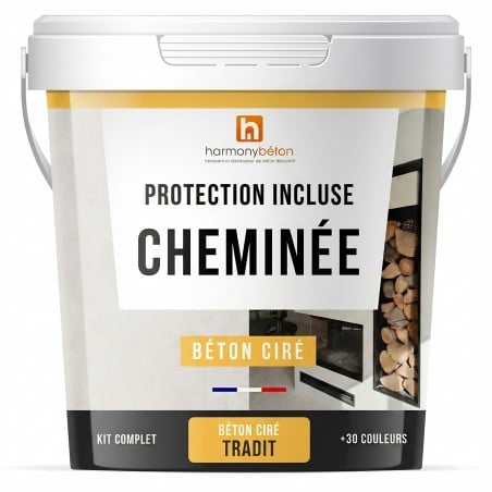 Béton Ciré Kit for Fireplace