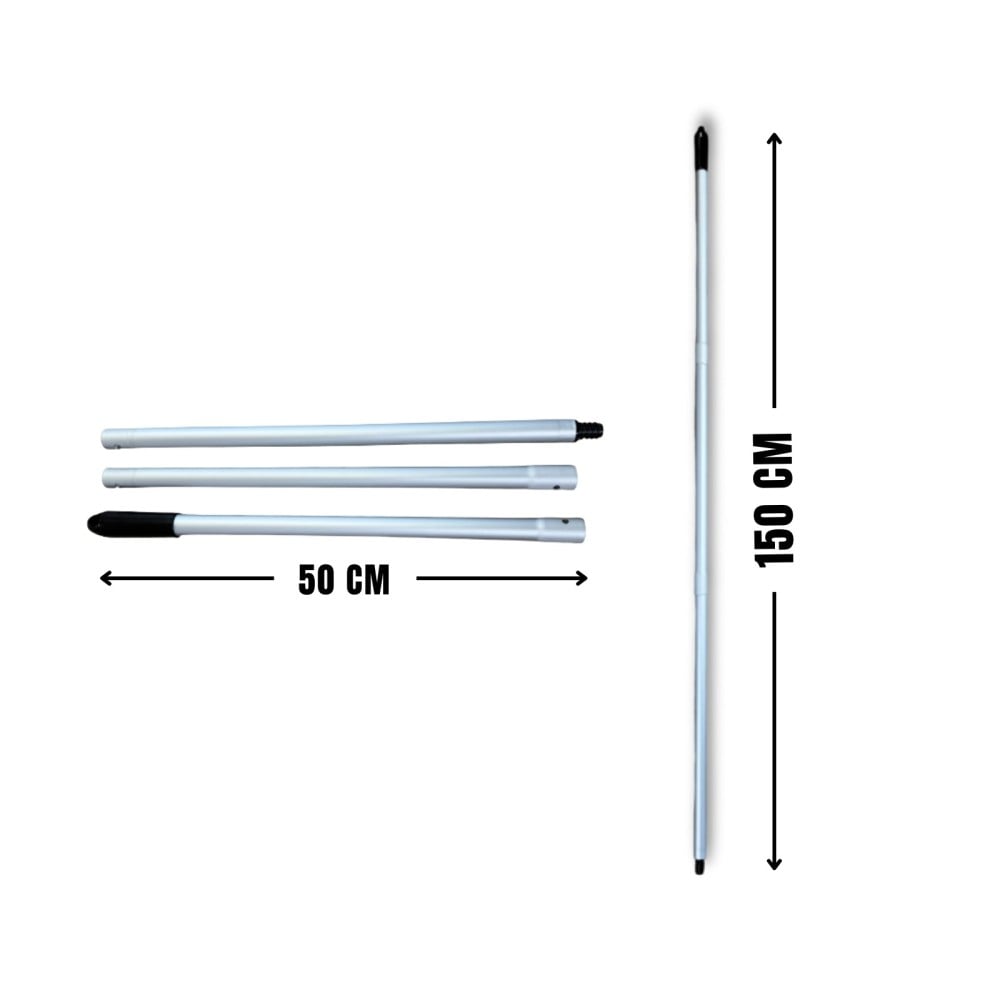 Dimensions manche à balai aluminium 150 cm