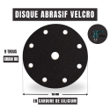 Disques abrasifs Ø150 mm auto-agrippants avec 9 trous - Dimensions / Grain 80
