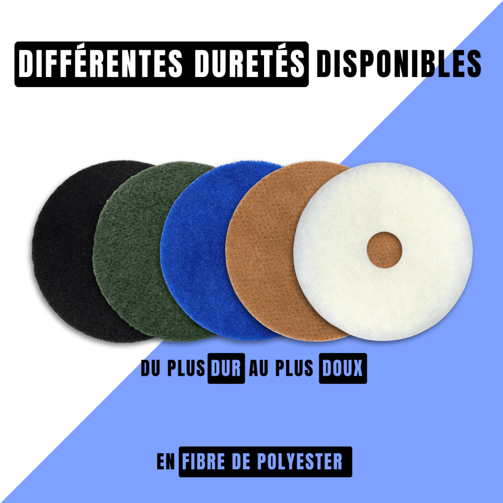Pad monobrosse bleu (nettoyage moyen) Ø 406 - Différences