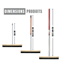 Comparatif dimensions manche balai de marquage