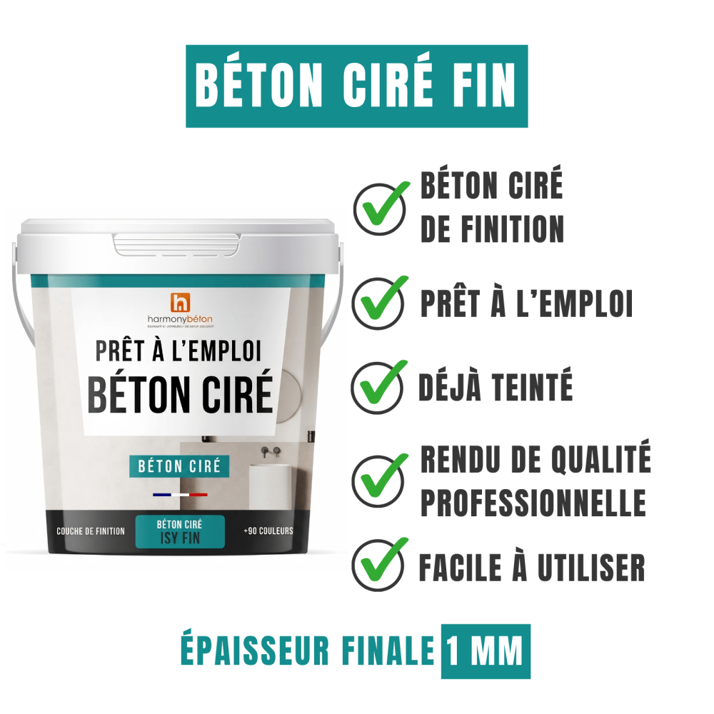 Béton ciré ISY Fin avantages