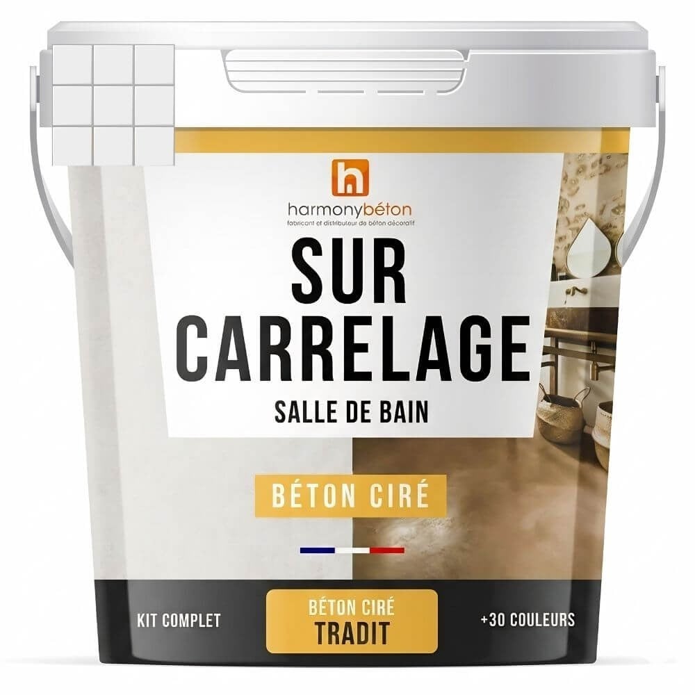 Béton ciré sur carrelage - Kit universel cuisine