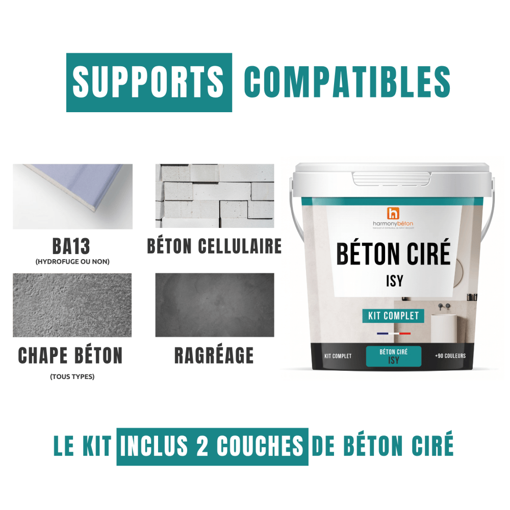 Supports compatibles béton ciré ISY
