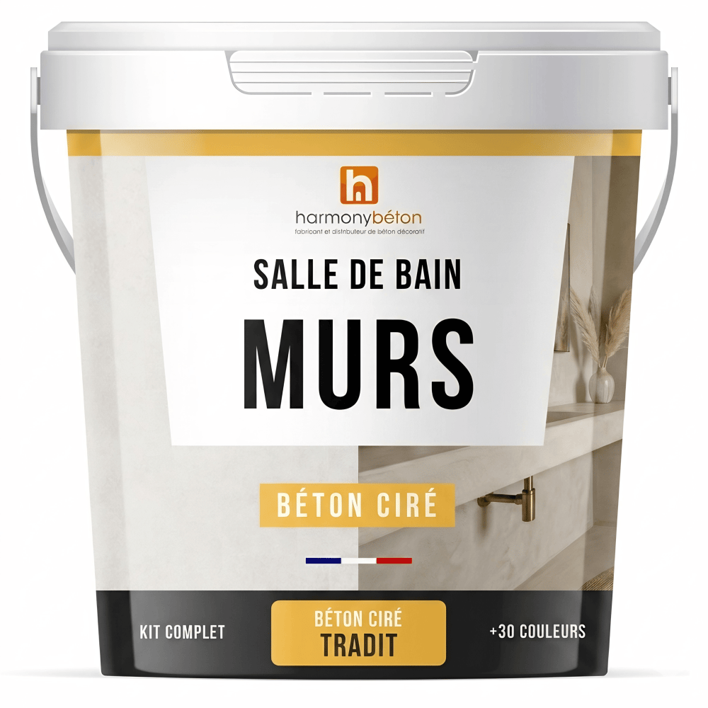 Béton ciré mural salle de bain - Kit complet
