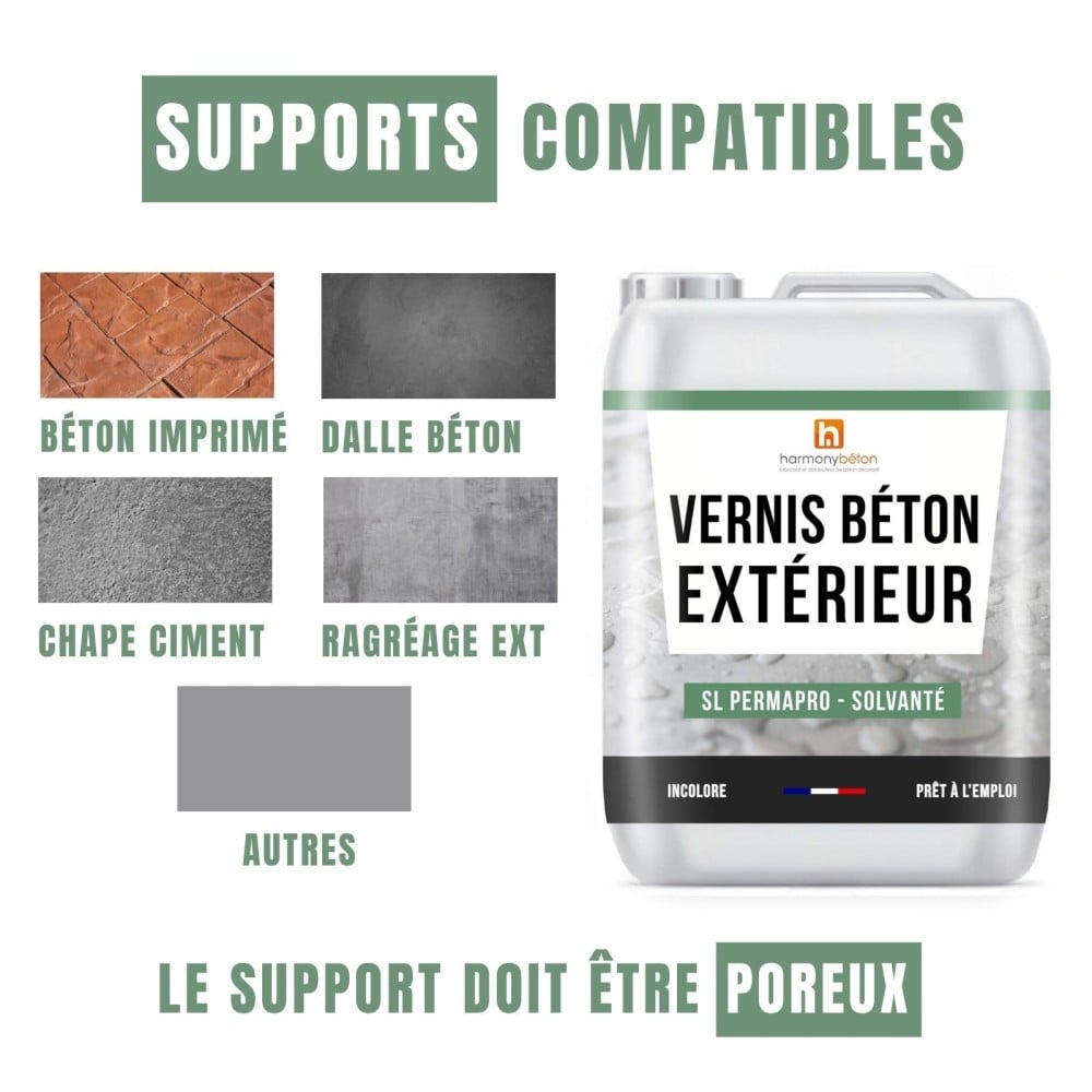 Supports compatibles vernis SL Permapro® Satiné