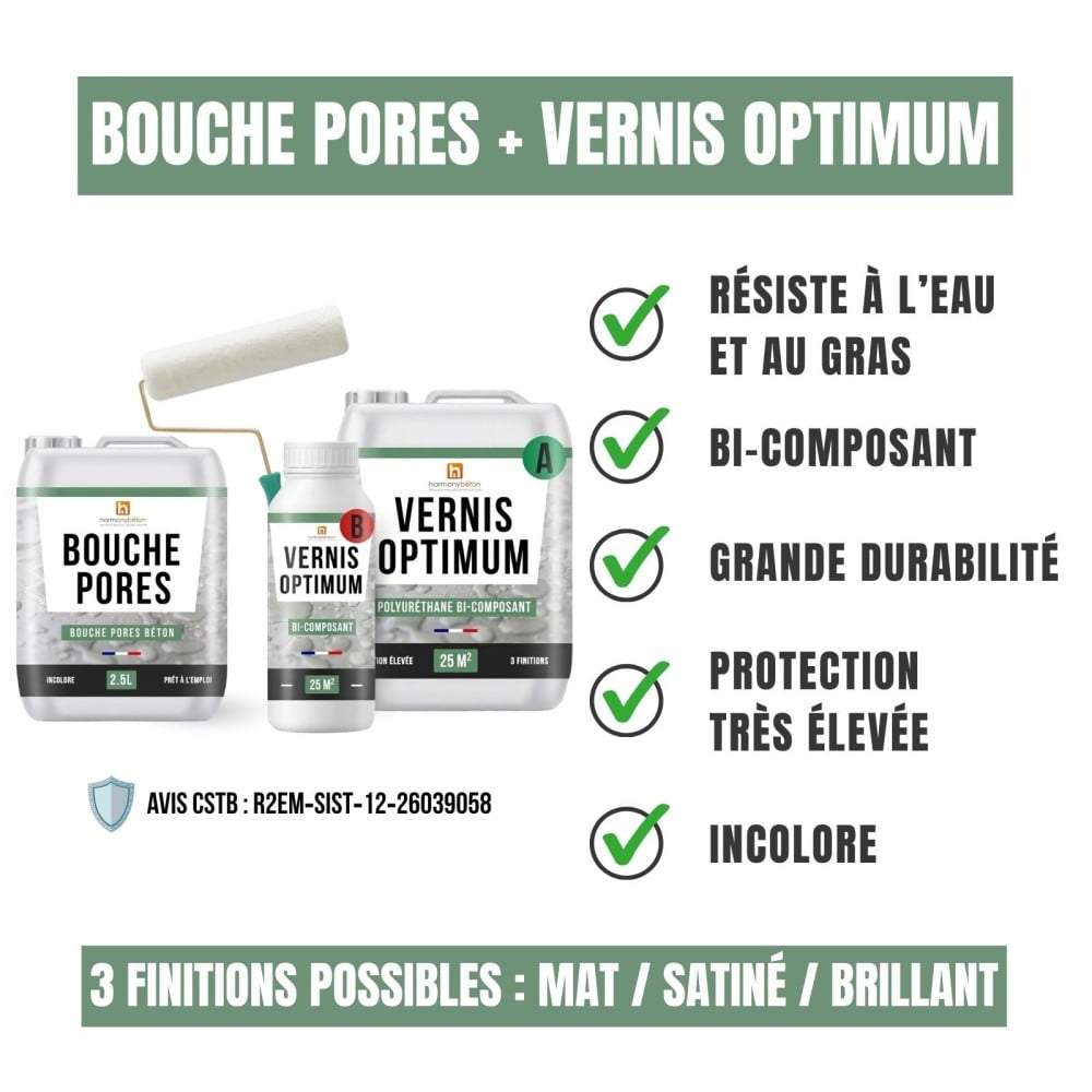 Avantages kit bouche pores + vernis Optimum