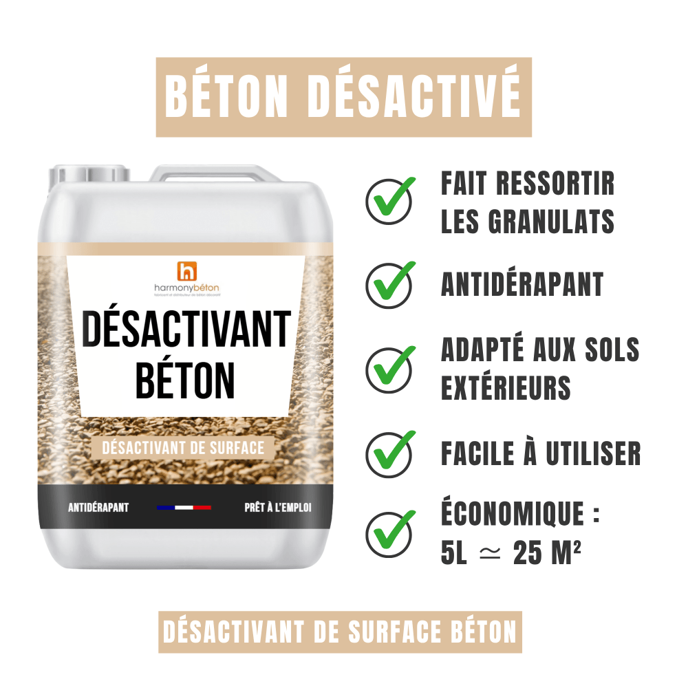 Béton désactivé - désactivant de surface