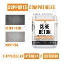 Cure béton compatible avec bétons et mortiers