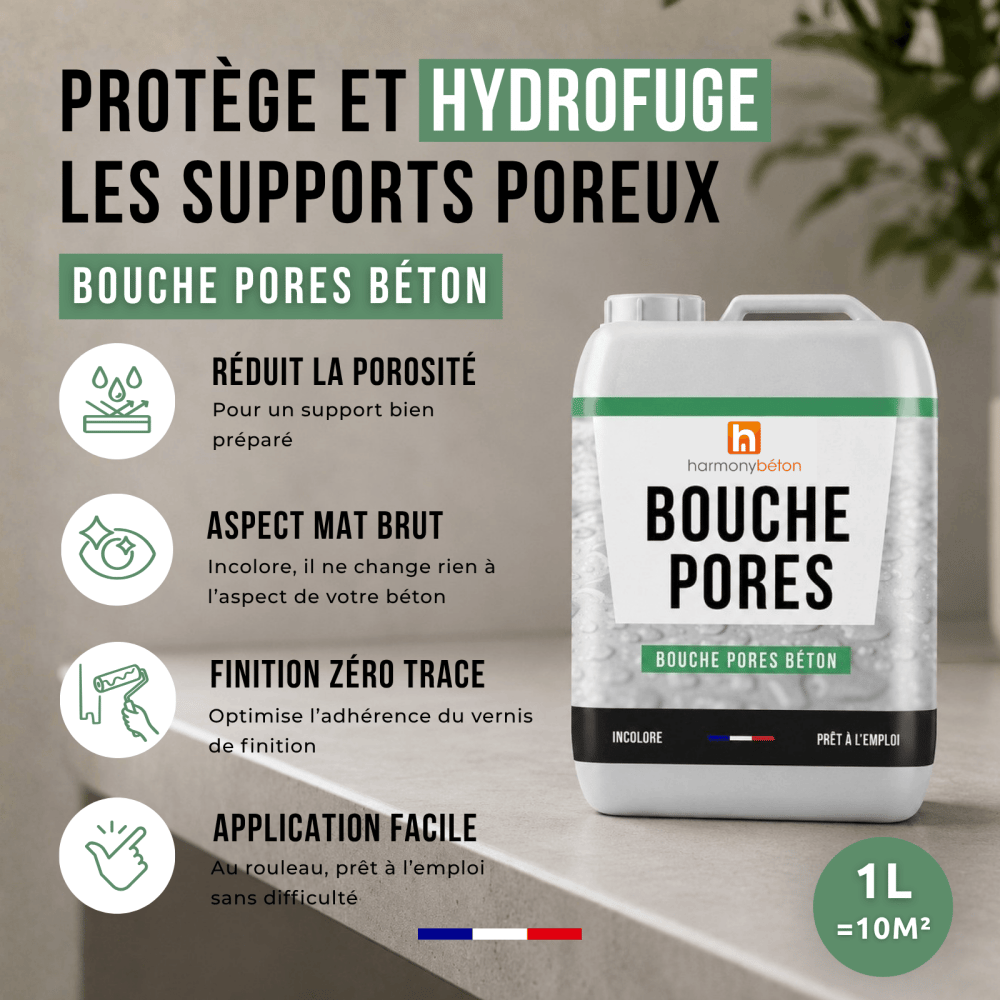 Avantages bouche pores béton