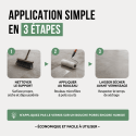 Étapes d'application bouche pores béton
