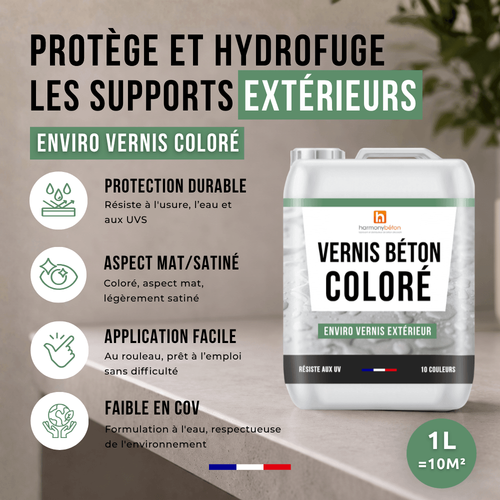Avantages vernis béton extérieur - Enviro vernis coloré