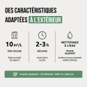 Caractéristiques de l'enviro vernis coloré extérieur