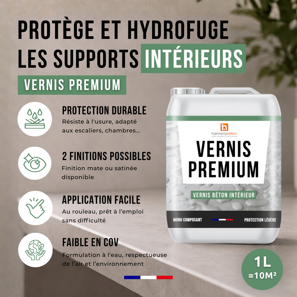 Avantages vernis béton intérieur premium