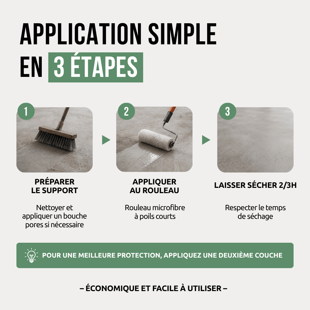 Étapes d'application vernis extérieur béton - Enviro vernis