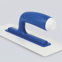 Lisseuse plastique 24x10cm platoir de finition PVC bleu et blanc sans trace