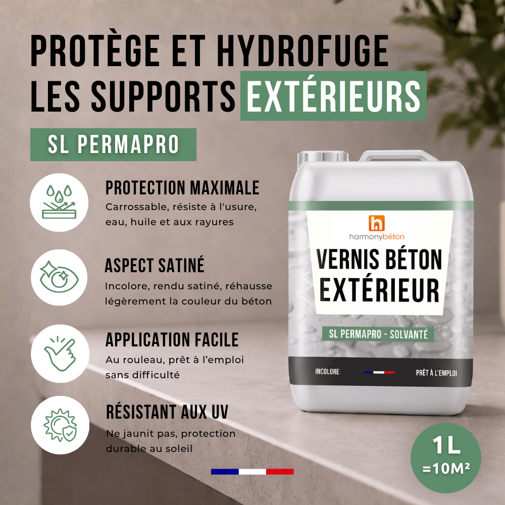 Avantages Vernis Béton Extérieur Solvanté - SL Permapro®