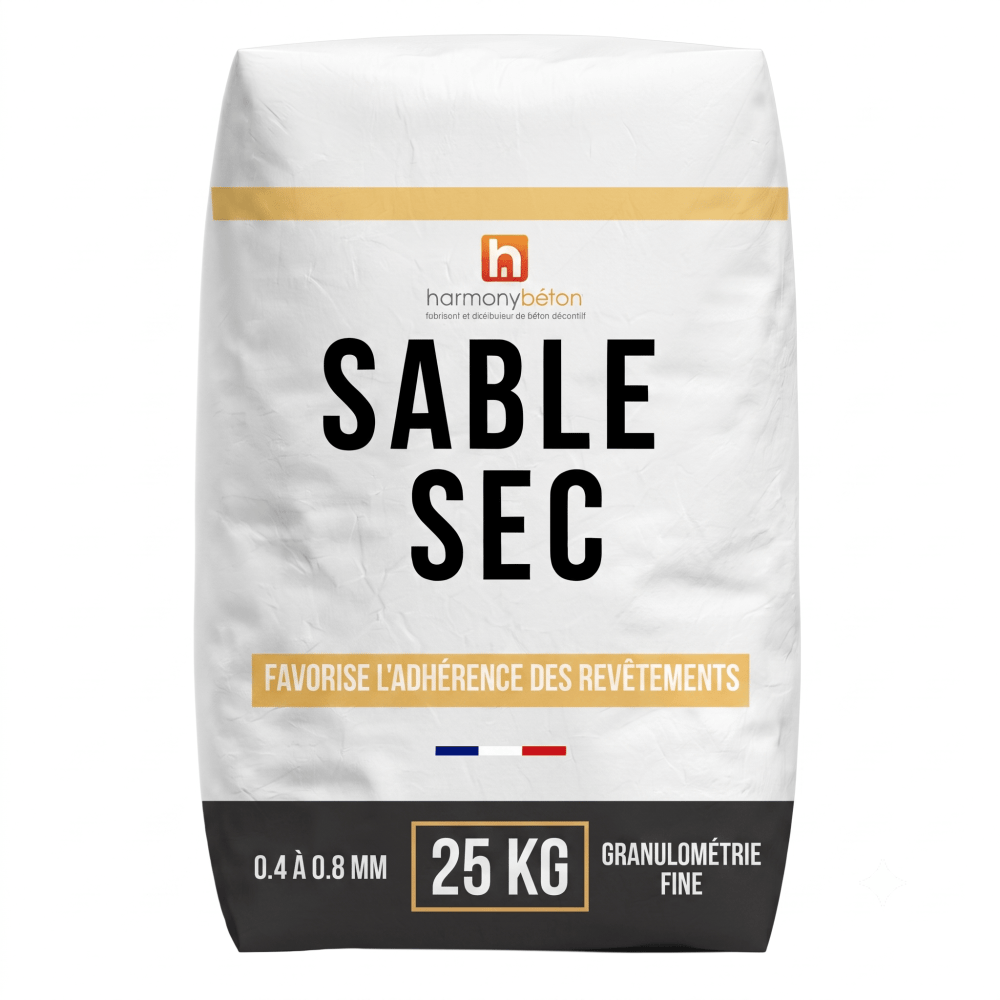 Sable sec 25 Kg - Granulométrie fine - favorise l'adhérence des revêtements