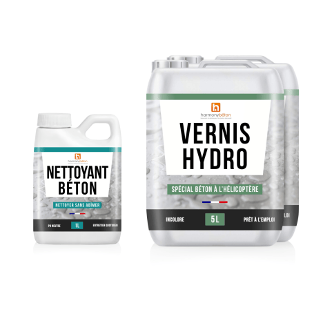Kit Vernis Hydro pour béton à l'hélicoptère 50 m²