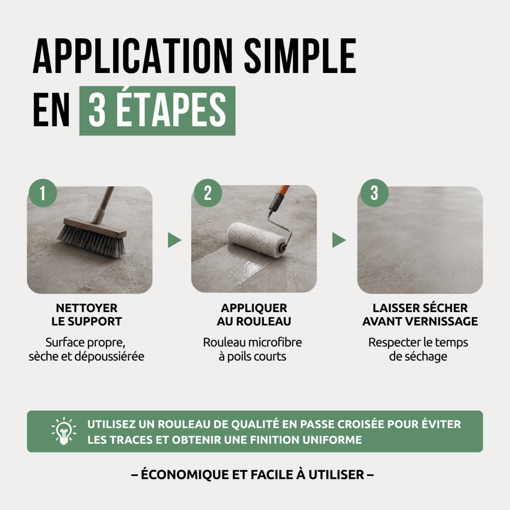 Étapes d'application - Vernis Effet Mouillé