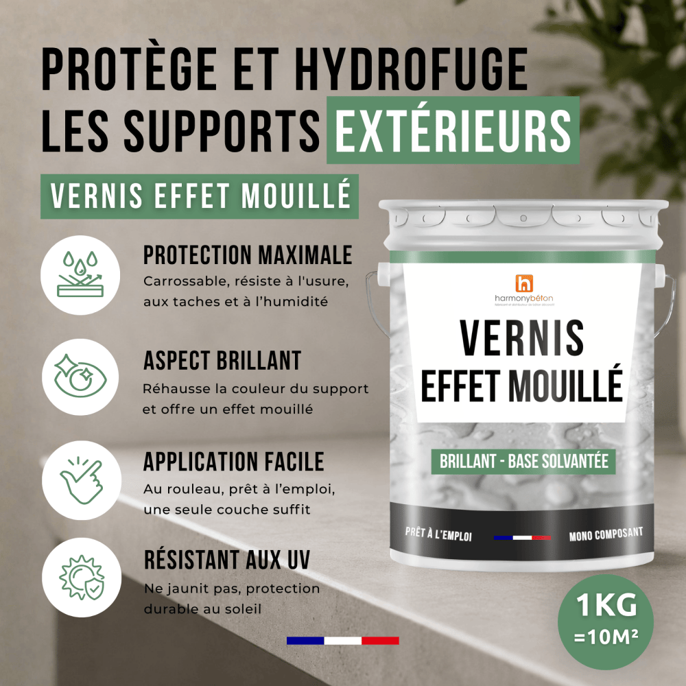 Avantages Vernis Effet mouillé Brillant Solvanté
