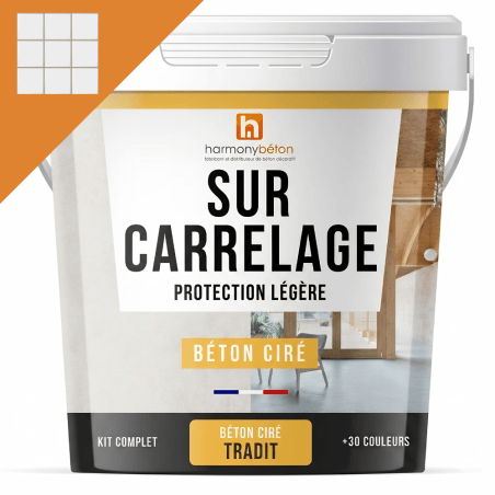 Béton ciré pour recouvrir du carrelage
