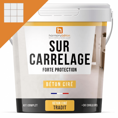 Béton ciré pour recouvrir du carrelage avec forte protection