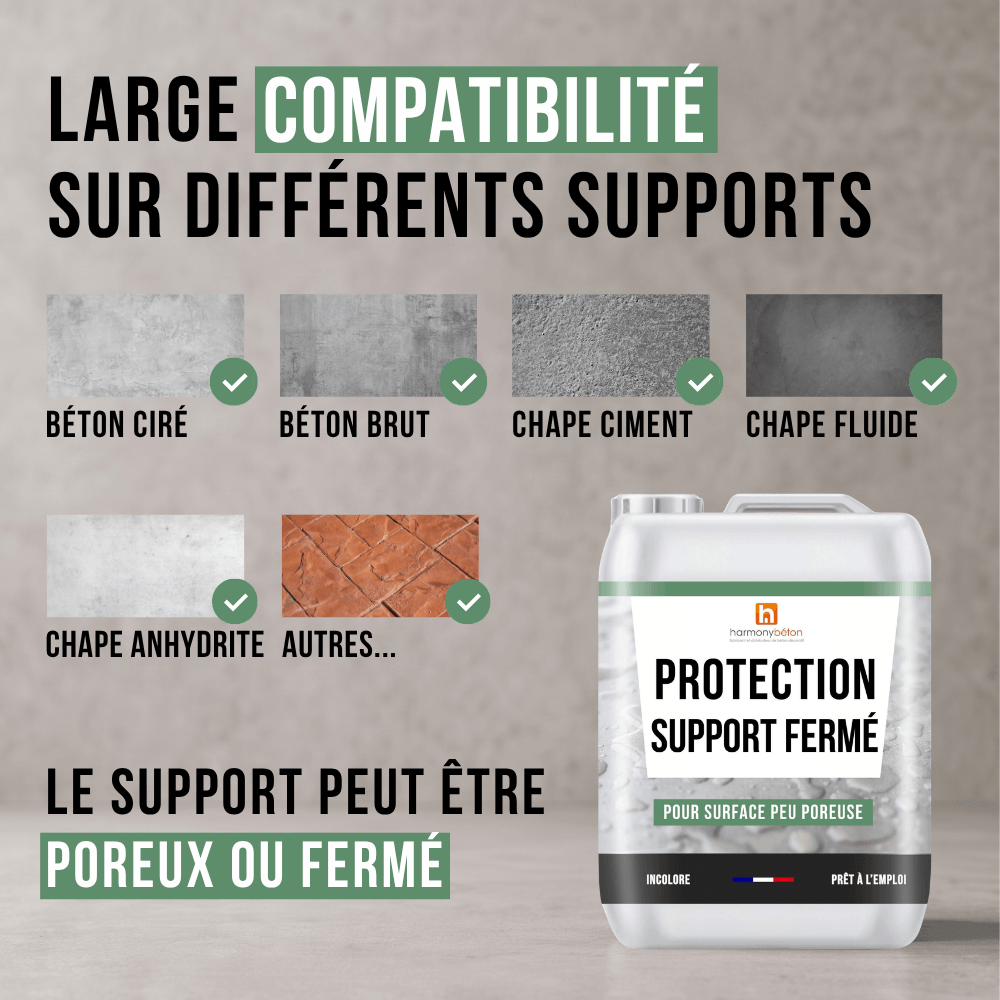 Supports compatibles avec la protection spéciale support fermé
