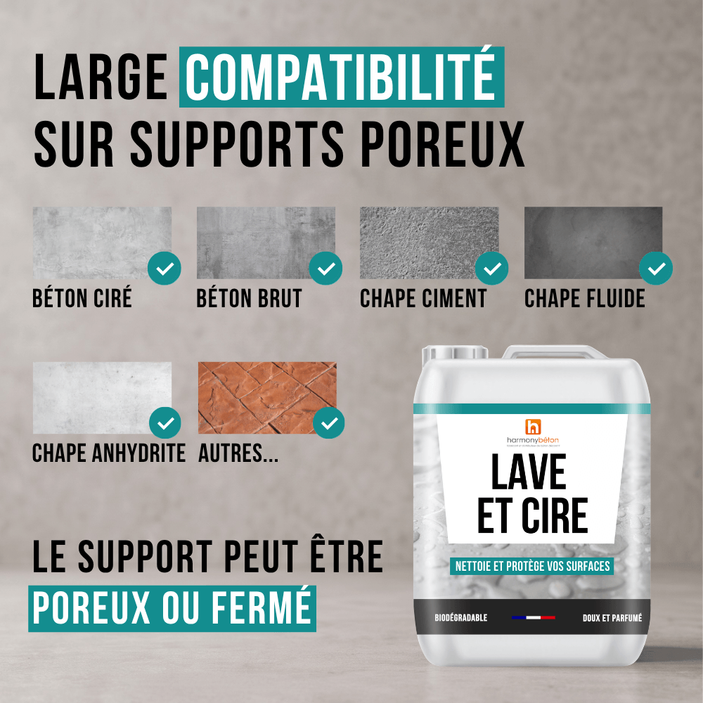 Lave & Cire - Supports compatibles
