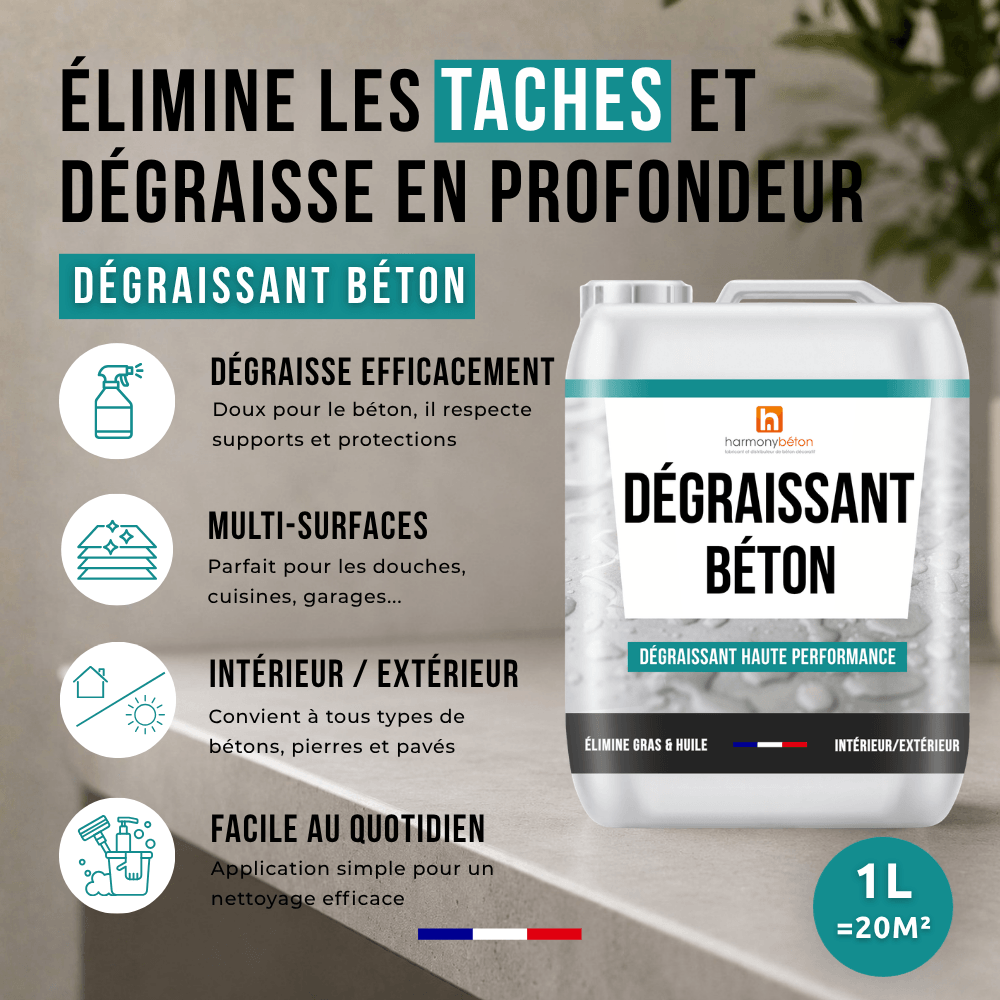Dégraissant pour béton - Avantages