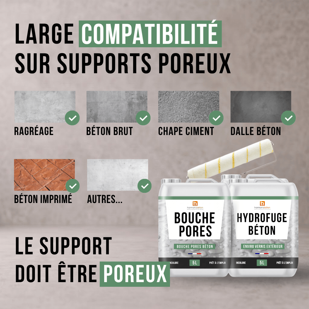 Kit bouche pores + Enviro vernis - Supports compatibles