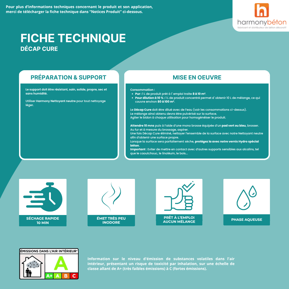 Fiche technique Décap Cure