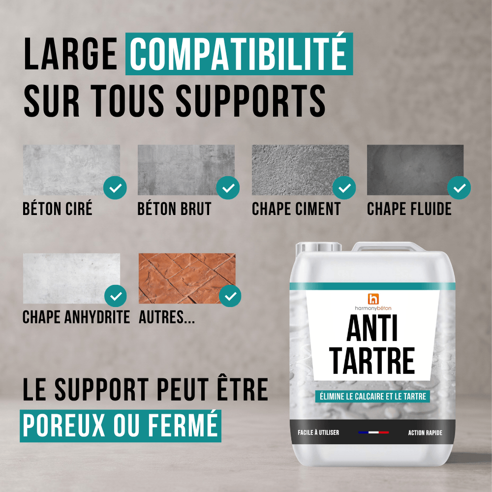 Supports compatibles - Nettoyant anti tartre