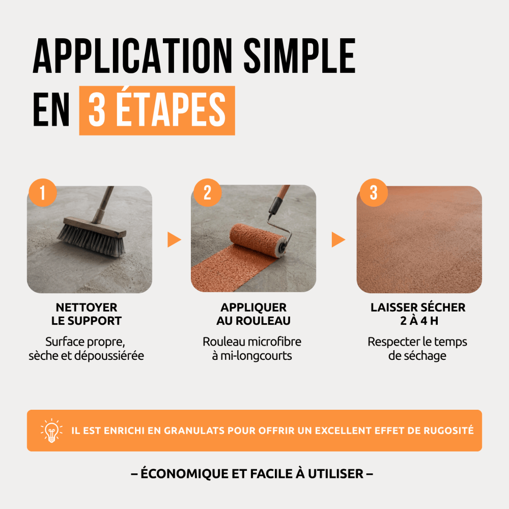 Étapes d'application Primaire Universel Granité