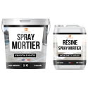 Spray mortier - 20 kg + 5 L de résine