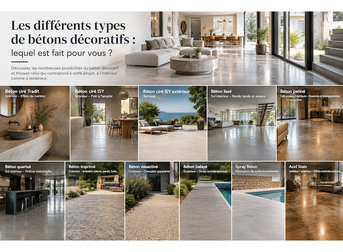 Les différents types de bétons décoratifs : lequel est fait pour vous ?